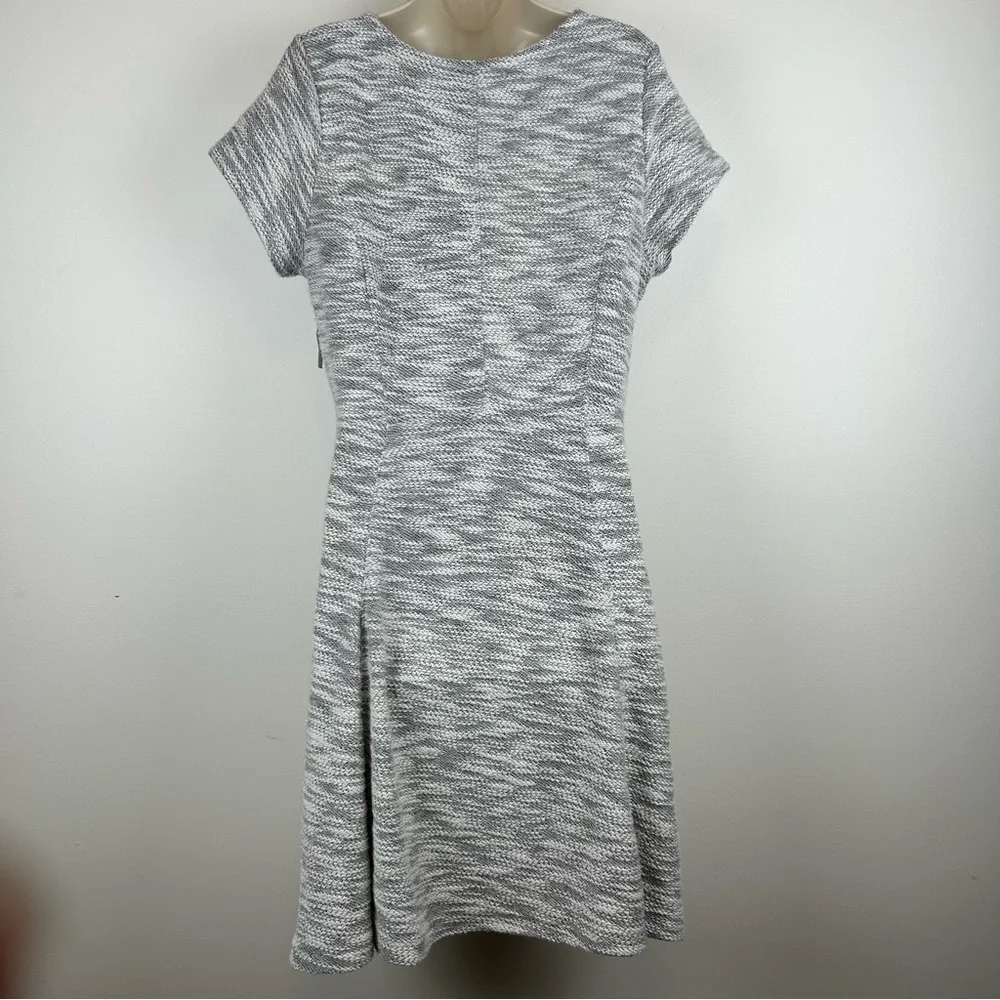 Old Navy Gray Knit Pullover Midi Dress sz L Soft Casual A-Line Office Church - Picture 3 of 11